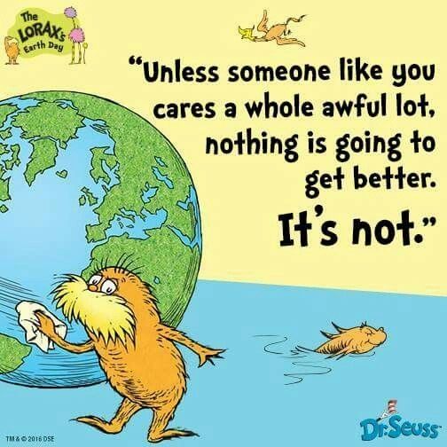 Dr seuss celebrates earth day with the lorax