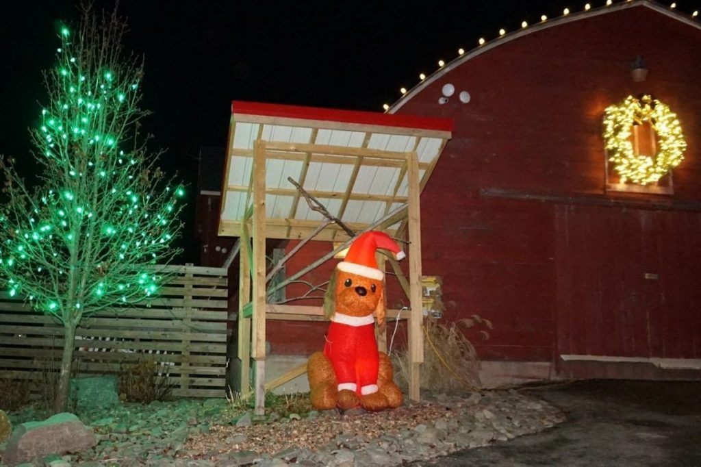 an original barn at the holiday adventure events