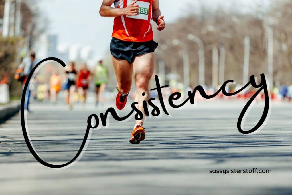 marathon runner showing that consistency is the key to winning