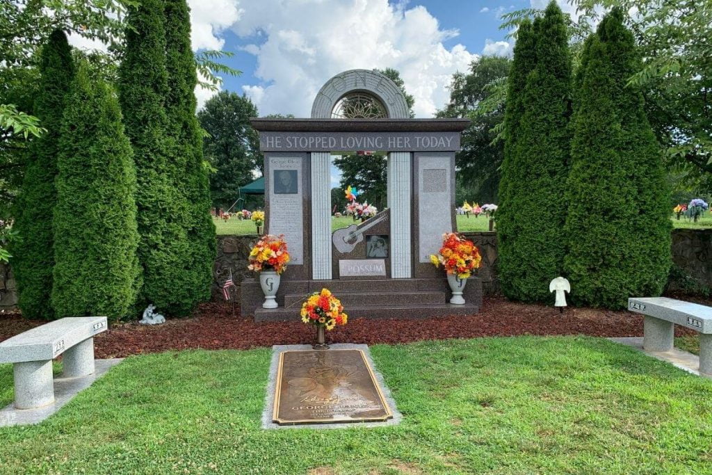 George Jones memorial in Nashville cemetery