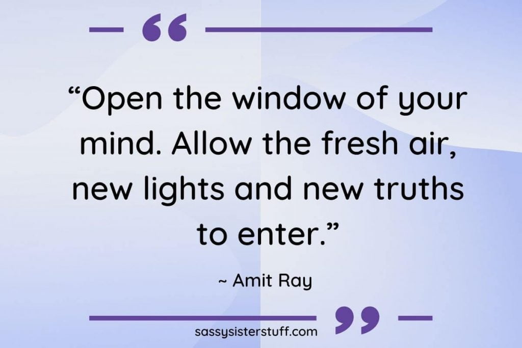 amit ray mindset quote on a lavender background