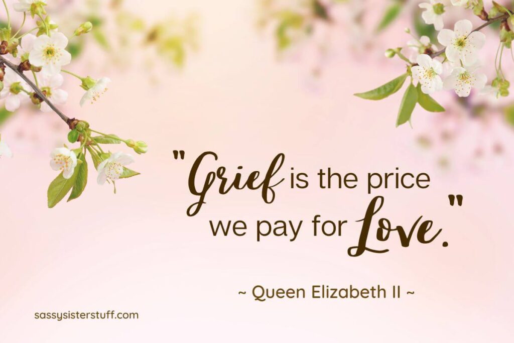 Grief is the price we pay for love.