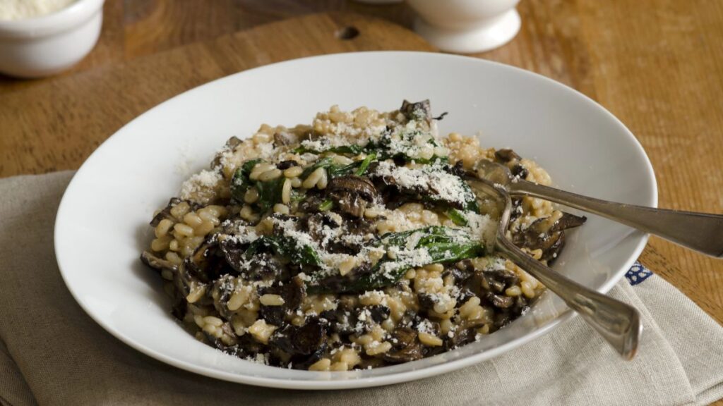 Mushroom and Spinach Risotto