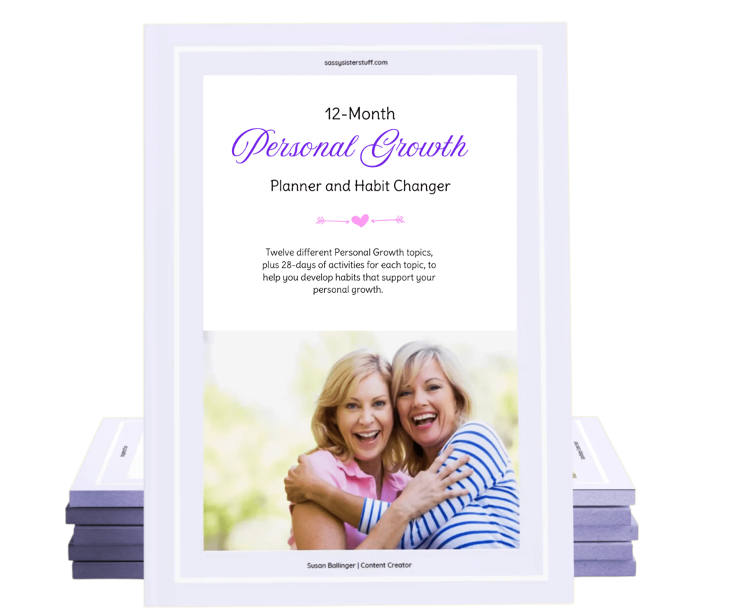 12-month personal growth planner and habit changer cover.