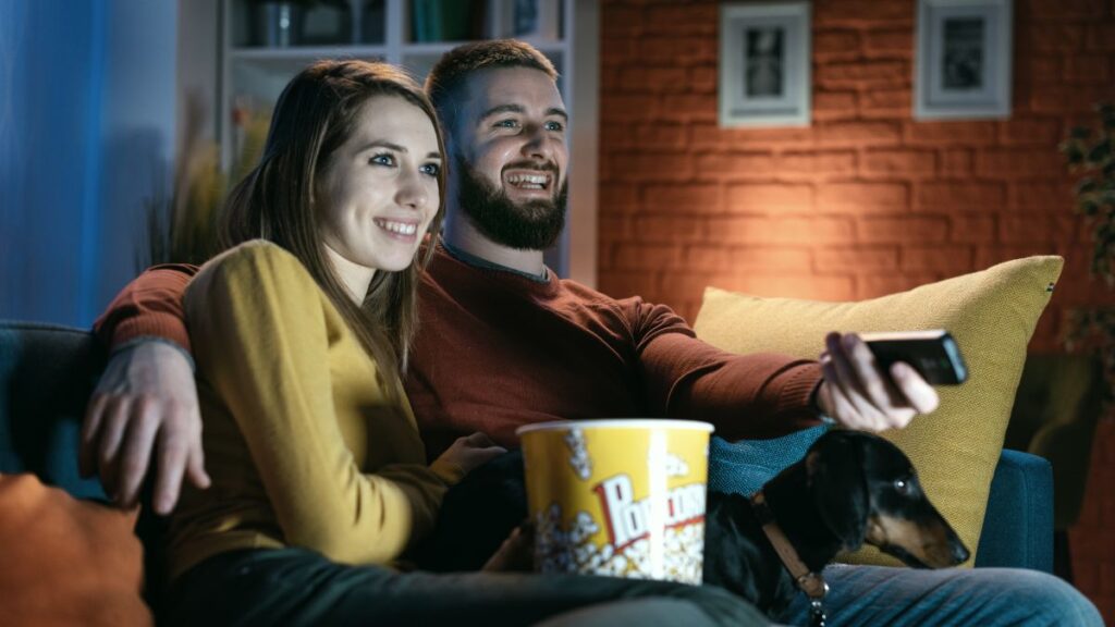 couple watching movie