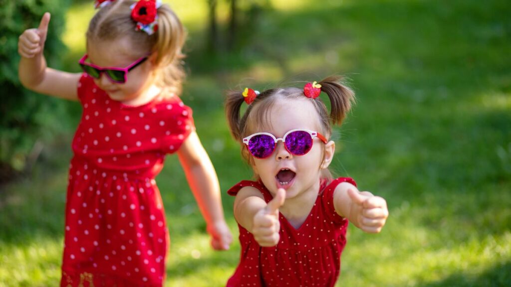 girls playing outside