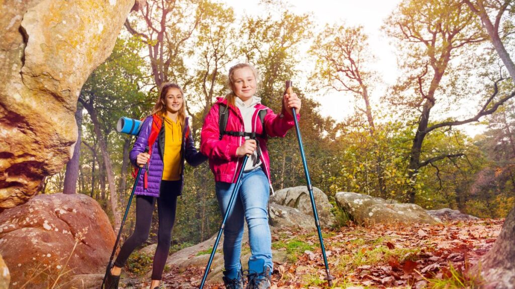 kids hiking