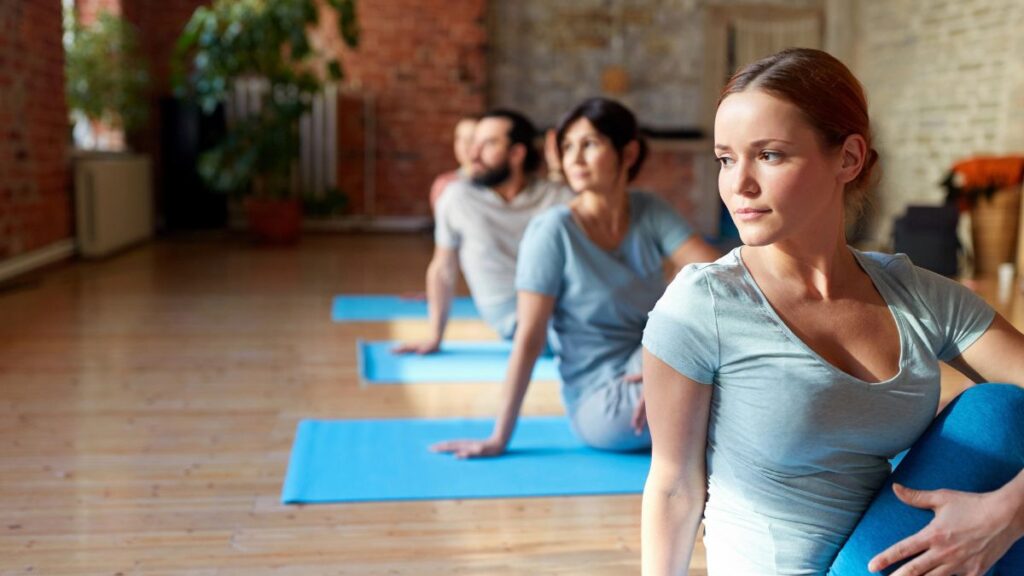 people doing yoga