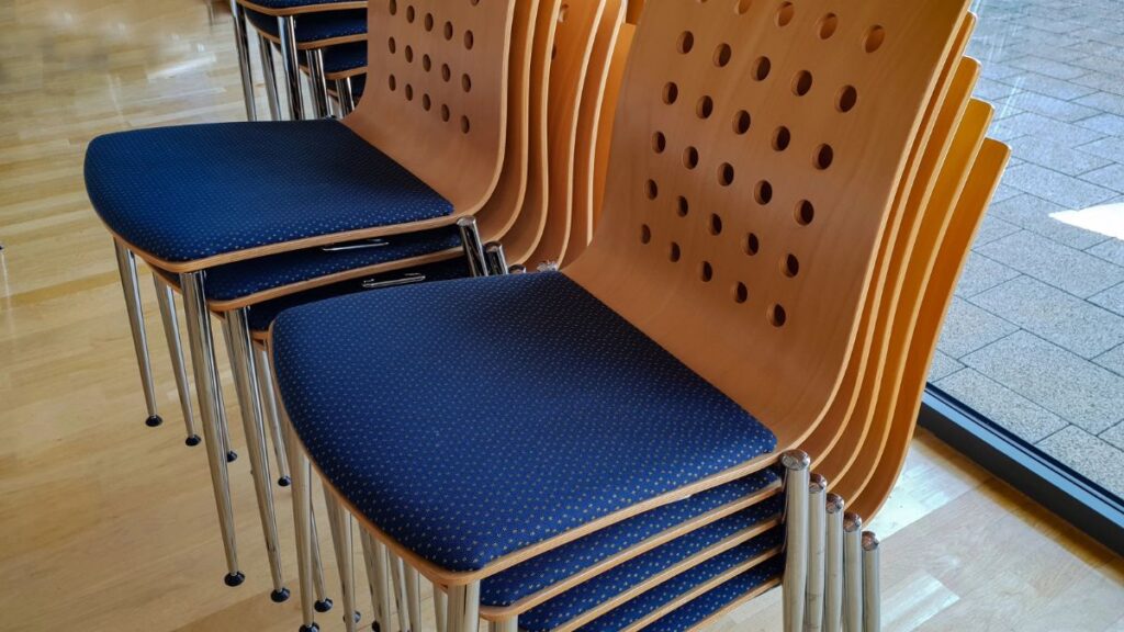 stacked chairs