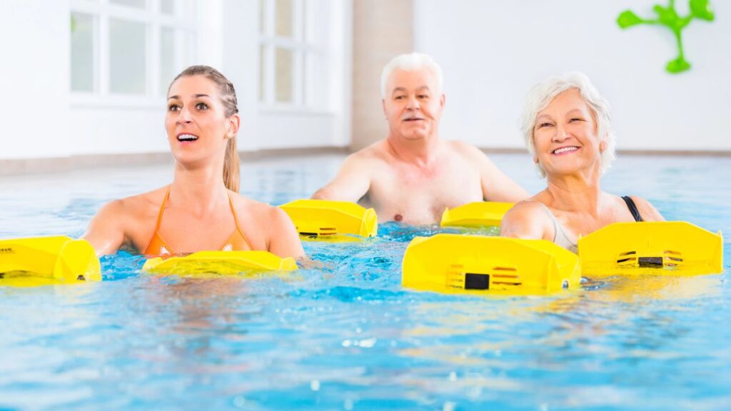 water fitness class