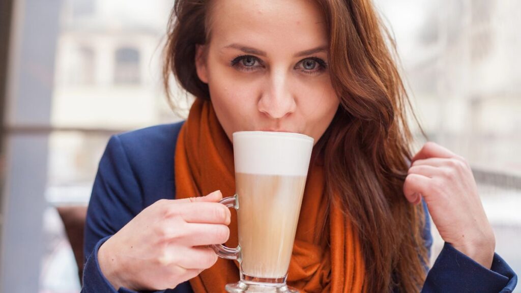 woman drinking late