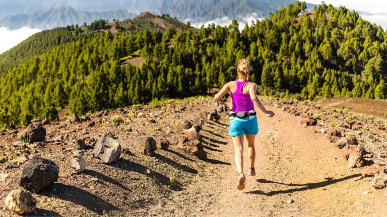 woman running outside