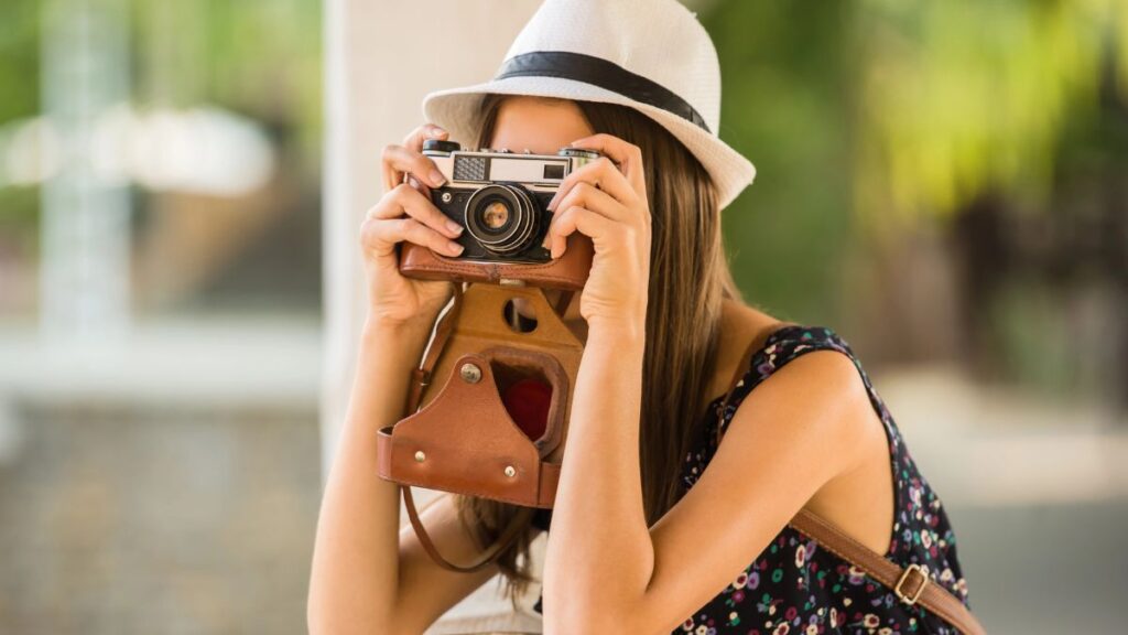 woman with camera