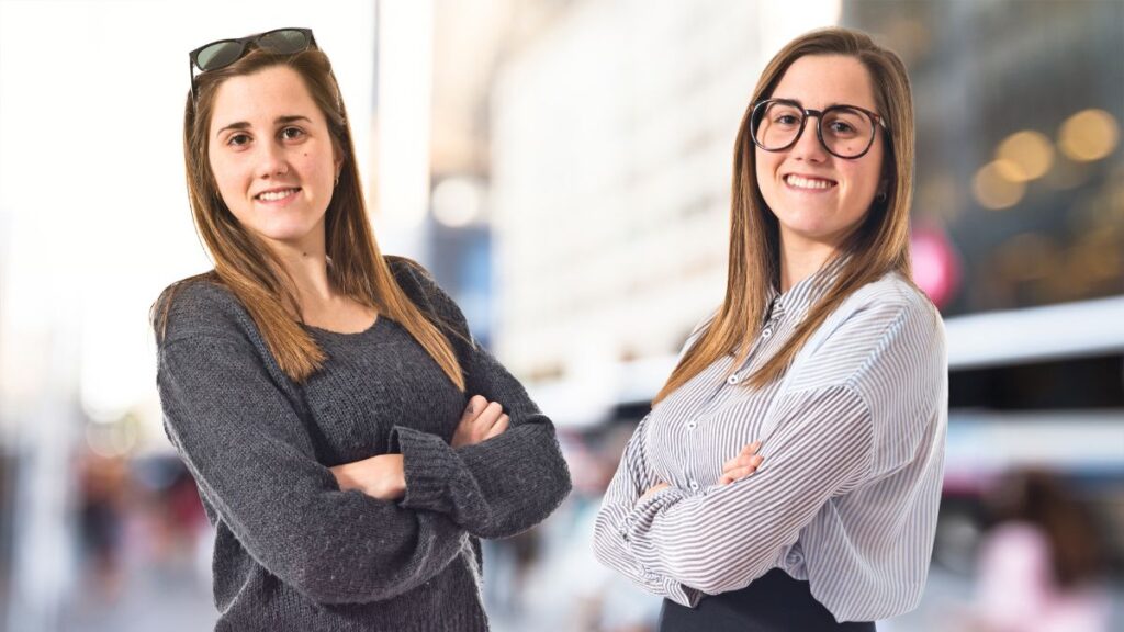 women looking confident