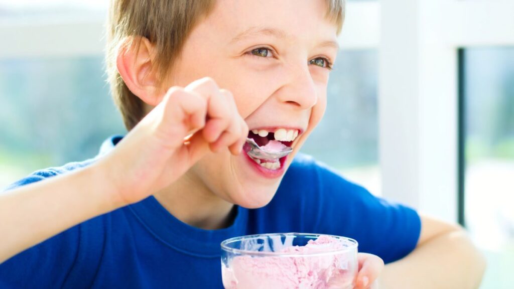 boy eating ice cream 