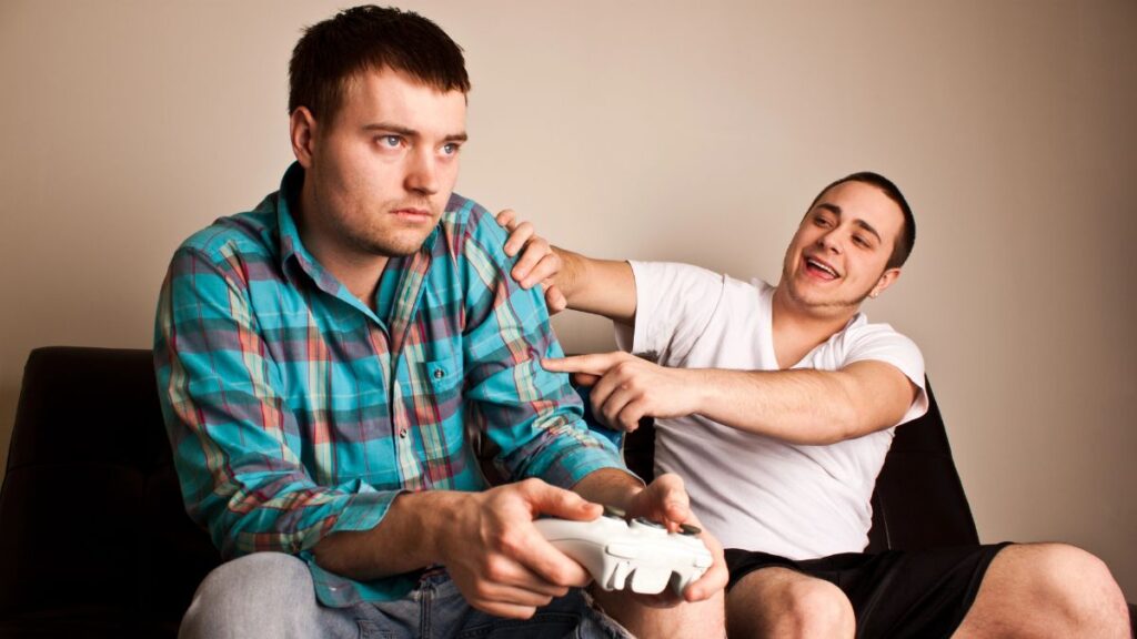 friends playing video games